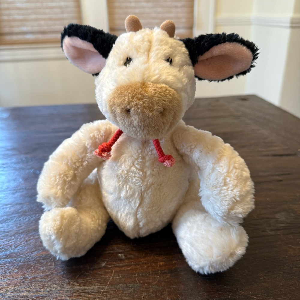 Gund Plush Cow or Bull with Red Rope Necktie 10”